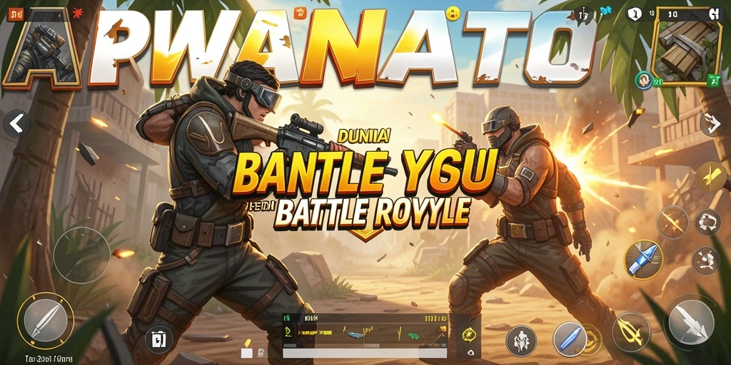 Tampilan menarik dari gameplay Battle Royale ARWANATOTO.