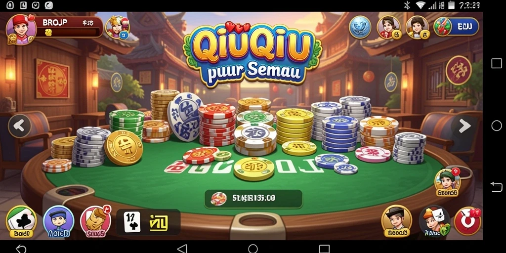 Tampilan gameplay seru dalam BROJP QiuQiu.