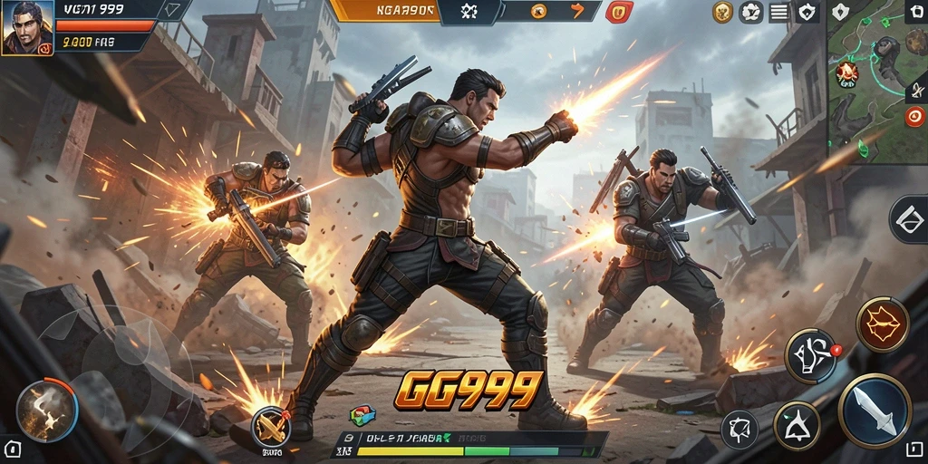 Tampilan action seru dalam gameplay GG999 yang mendebarkan.