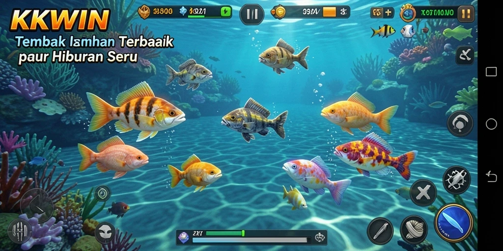 Tampilan gameplay seru Tembak Ikan di KKWIN.