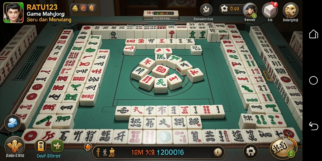 Screenshot gameplay Mahjong yang seru dan menantang di RATU123.
