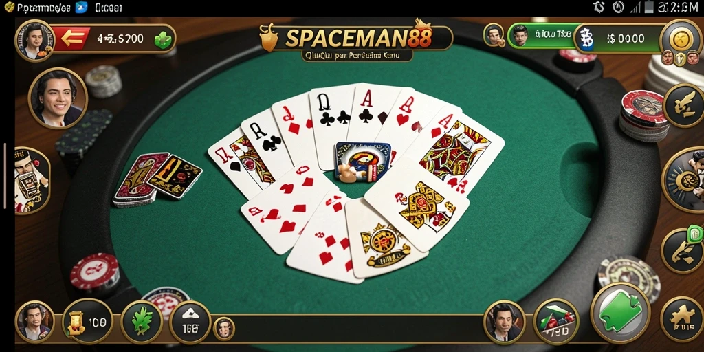 Screenshot SPACEMAN88 dengan aksi seru QiuQiu.