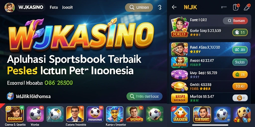 Tangkapan layar utama WJKASINO menampilkan antarmuka taruhan olahraga yang menarik.