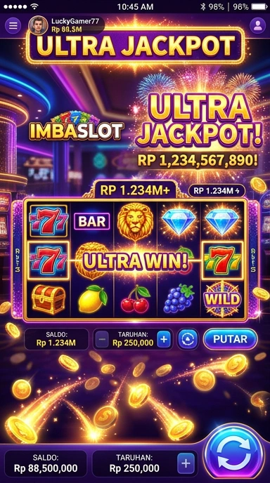 Tampilan utama aplikasi imbaslot dengan berbagai pilihan aplikasi.
